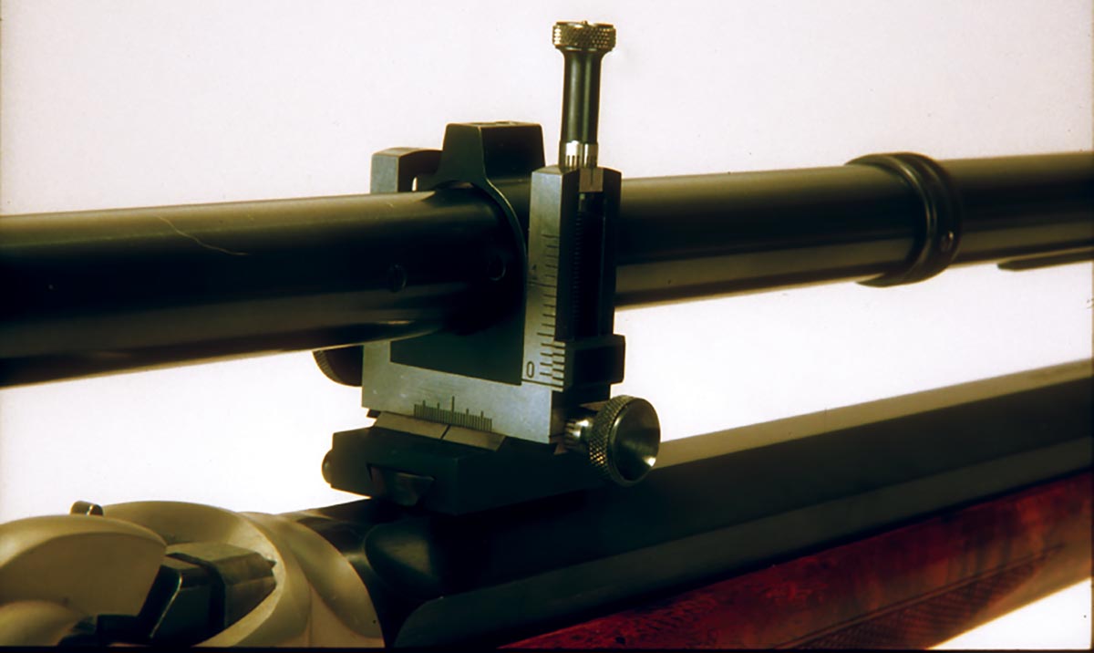 Note the precision adjustments Montana Vintage Arms uses in its single-shot scope mounts.